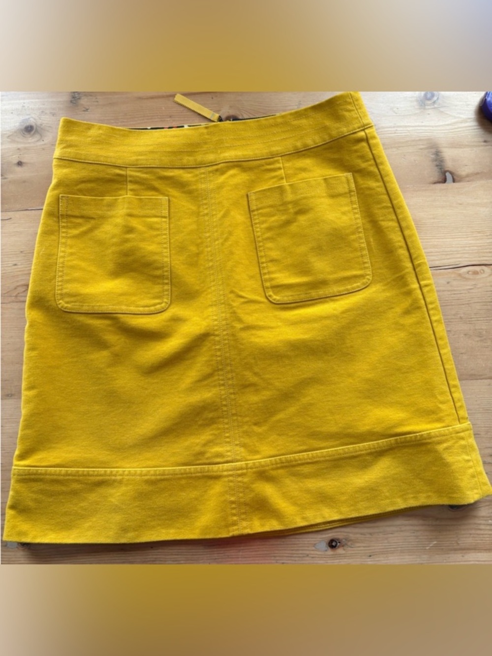 BODEN Dorchester Mustard Patch Pocket Skirt 4R